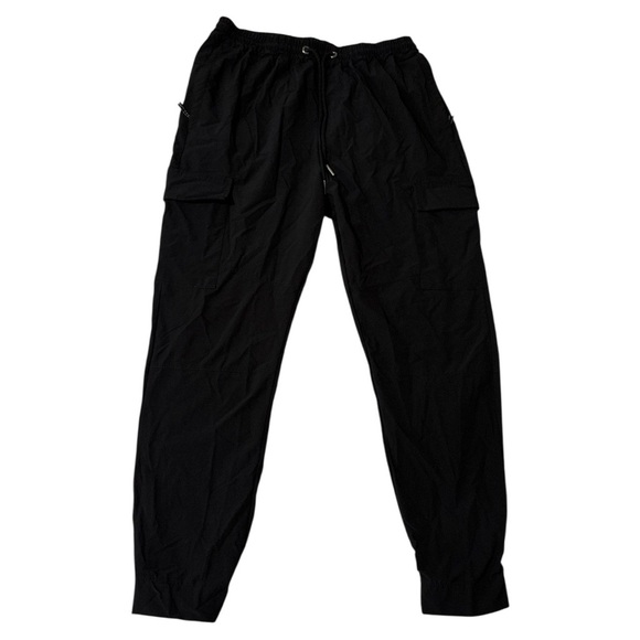 Aeropostale Black Cargo Pants Relaxed Fit Drawstring Waist - Picture 5 of 6